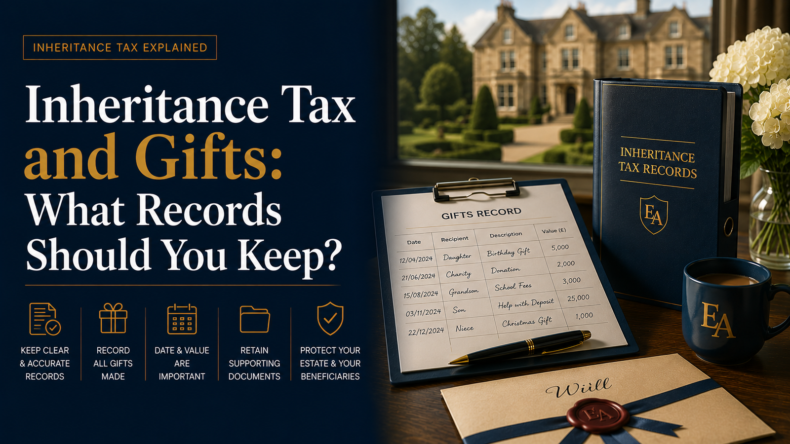 Inheritance Tax and Gifts: What Records Should You Keep?