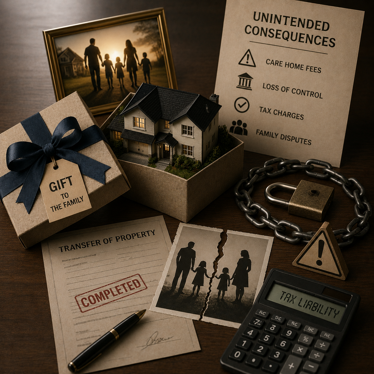 Property planning mistake - giving property away without understanding the consequences